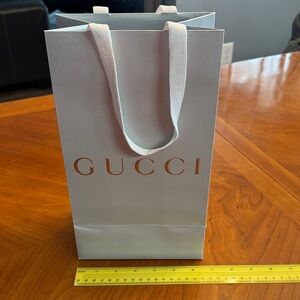 Gucci Silver Gift Bag 6.5”x11.5”